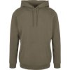 Pánská mikina přes hlavu s kapucí BB001 do 7XL olivová