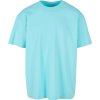 Pánské silné oversize tričko BY102 beryl blue