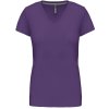 Dámské bavlněné tričko gramáže 180gr. s výstřihem do V K381 fialová
