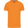 Pánské bavlněné tričko vyšší gramáže s výstřihem do V K357 oranžová