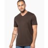 Pánské bavlněné tričko vyšší gramáže s výstřihem do V K357