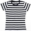 Dámské pruhované tričko Mantis M110S v bio bavlně černá bílá