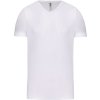 Pánské elastické tričko s výstřihem do V Kariban K3014 bílá