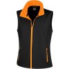 Dámská softshellová vesta Printable R232F černá oranžová