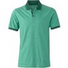 Melange polo s pěknými detaily zelená