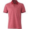 Melange polo s pěknými detaily vínová