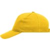 Klasická bavlněná 5 panelová kšiltovka žlutá