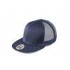 Vzdušná kšiltovka snapback ve vyšším profilu s rovným kšiltem navy