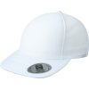 5 panelová snapback kšiltovka s rovným kšiltem a zadní stranou síťovanou bílá