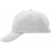 Klasická 5 panelová bavlněná kšiltovka bez vyztuženého čelního panelu bílá
