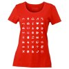 Dámské tričko pro cestovatele WORLD Urban s ikonami červená