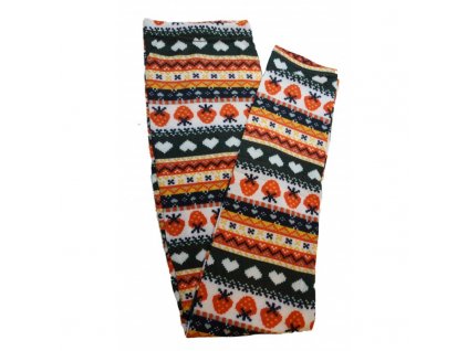 Legíny dámské - Skandinávský/Jahodový vzor