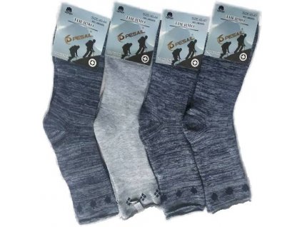 Ponožky zdravotní bavlněné termo melír 2 páry