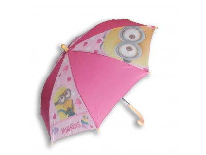 Dětský deštník MIMONI – Růžová verze s košíčky