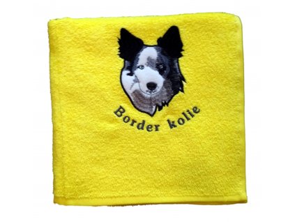 Ručník bavlněný s výšivkou Border kolie