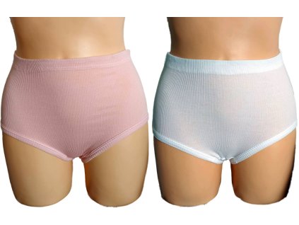 Dámské kalhotky s vysokým pasem a žebrovaným úpletem Bára