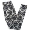 Dámské/Dívčí legíny – Barokní (Damaškový) vzor, Černo-bílé