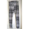 W.D. Dámské legíny s černobílým aztéckým/etno vzorem NSW-4110