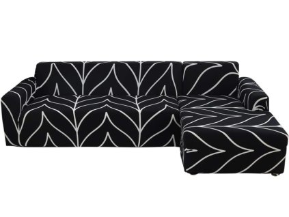 Elastický potah na sedací soupravu Black wave