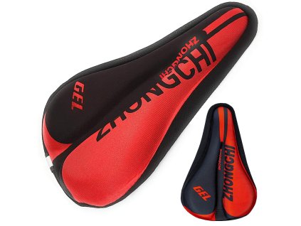 Gelová podložka pro sedlo jízdního kola s tlumením nárazů 3d profilovaný potah (Velikost univerzální)