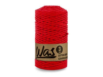bavlnena snura 3 mm 100 m barva cervena