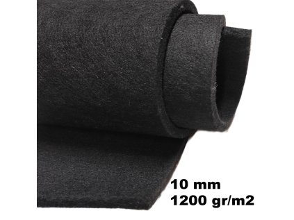 technicky filc 10 mm barva cerna 333
