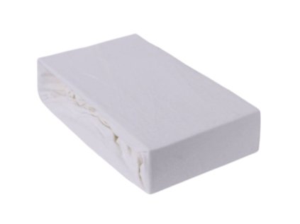 Prostěradlo s gumou 160x200 cm Jersey, barva Bílá