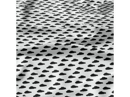 27932 5 bavlnena latka mrak cerny na bilem