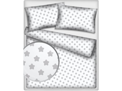 Dětská bavlněná látka Perníky Šedé na Bílém