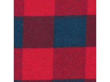 29093 2 bavlnena flanelova latka kostka cerveno modra 4x4 cm