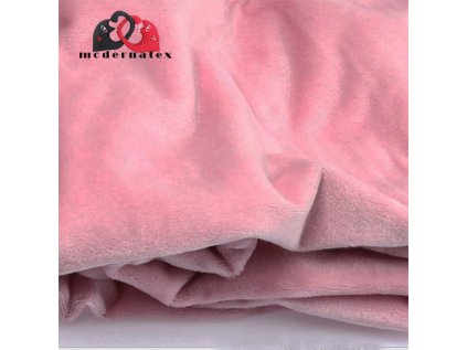Minky mikroplyš jednobarevné, barva Růžová