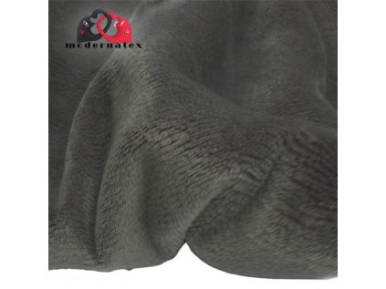 Minky mikroplyš jednobarevné, barva Grafit