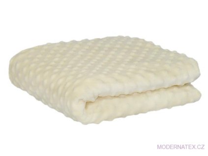 29249 1 latka mikroplys minky 380 puntik barva ecru