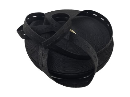 Guma dírkovaná šíře 20 mm černá balení 25 m