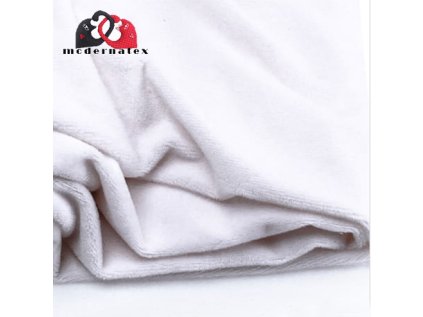 Minky mikroplyš jednobarevné, barva Bílá