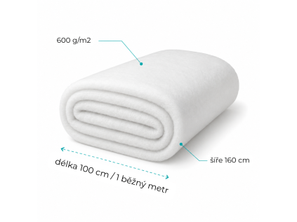 Vatelín 600 gr-m2, šíře 160 cm, 1 bm