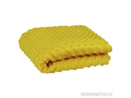 29963 1 latka mikroplys minky 380 puntik barva horcicova