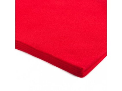 Dekorační filc 3 mm barva Červená