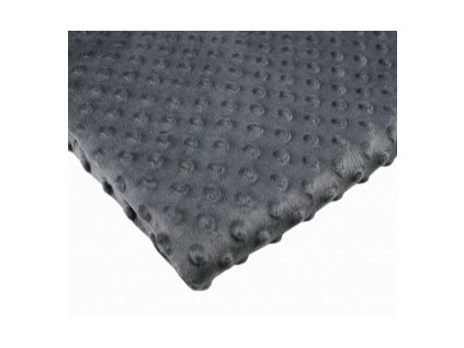 Látky Minky 270 Puntík, barva Grafit