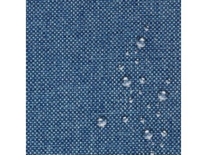 Venkovní vodu odpozující látka Imitace lnu-06, Tm. Modrá