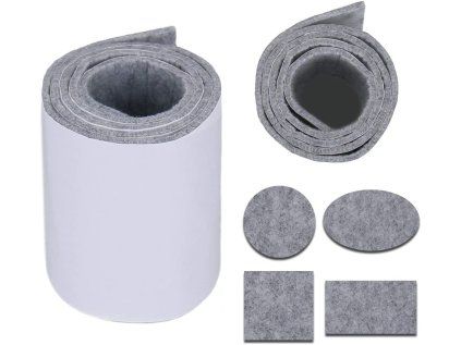 30917 2 samolepici technicky filc 4 5 mm barva seda 700 gr