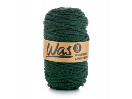 31421 1 bavlnena snura 5mm 100m barva tm zelena 260