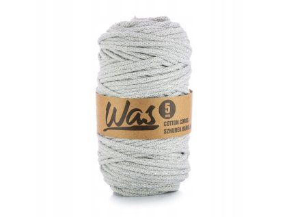 31586 1 bavlnena snura 5mm 100m svetle seda 030