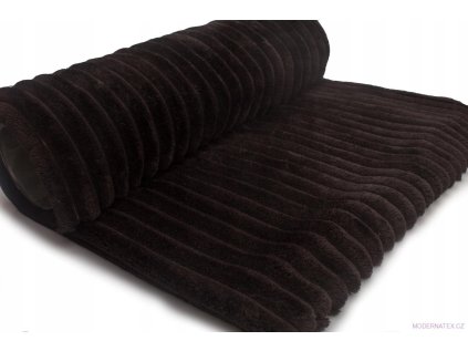 Dekorační látka Mínky Proužky, barva Černá