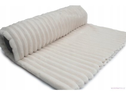 Dekorační látka Mínky Proužky, barva Ecru