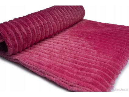 Dekorační látka Mínky Proužky, barva Fuchsie
