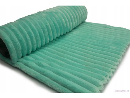 Dekorační látka Mínky Proužky, barva Mentolová