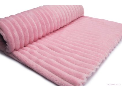 Dekoráční látka Mínky Proužky, barva Sv. Růžová