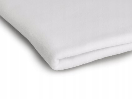 Látka Microfleece Bílý