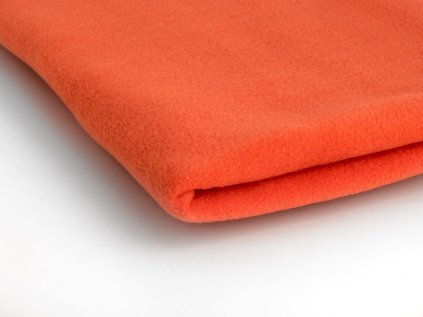 Látka Microfleece Mandarinkový